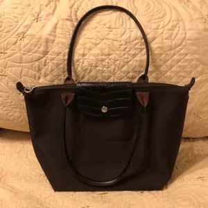 Longchamp med le pliage brown tote